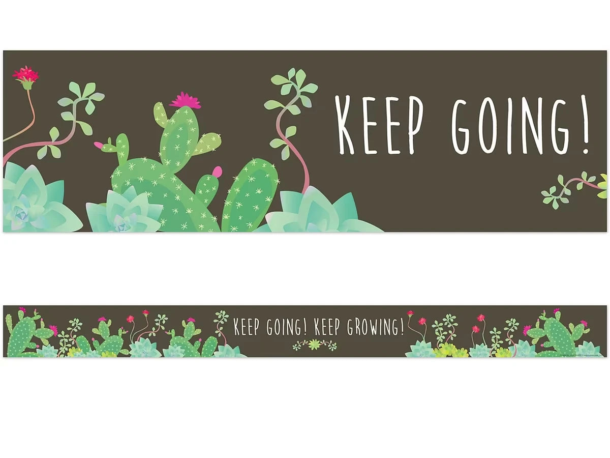 Petals & Prickles Double-Sided Succulent Border - US 5937