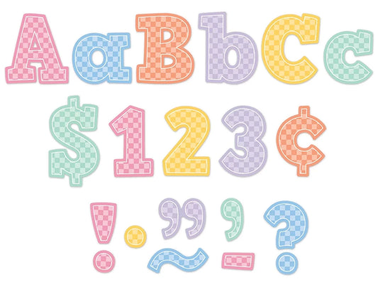 Cool for School Checkered 4" Punch-Out Letters - US 7566