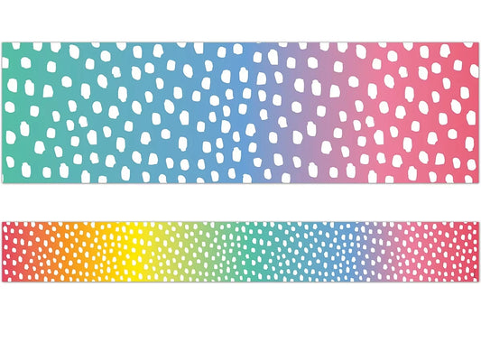 Messy Dots Rainbow Border - US 5424