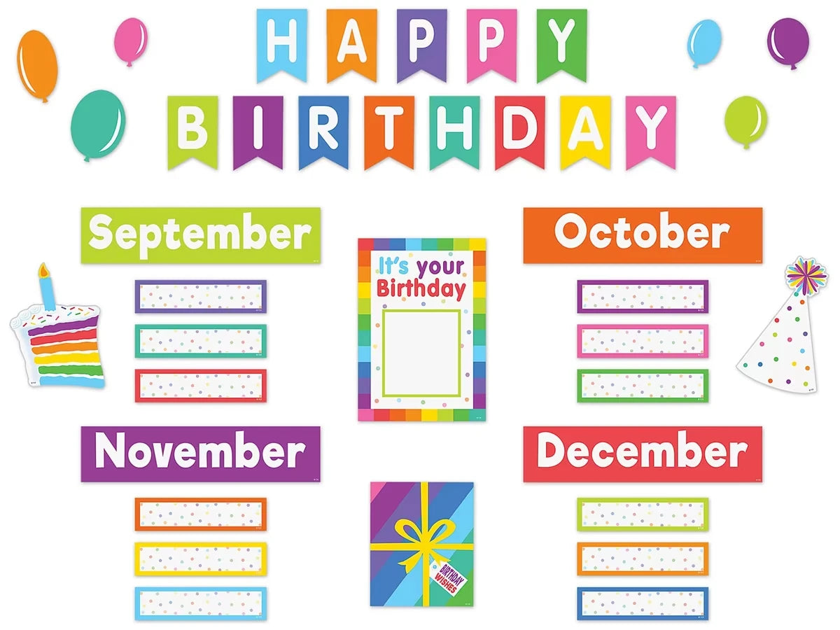 Colorful Birthday Bulletin Board Set - US 9489