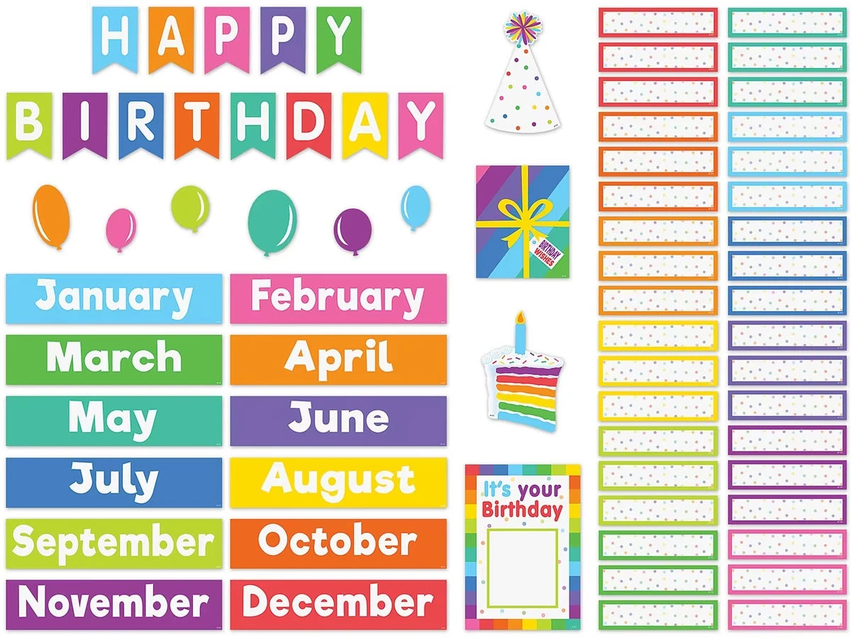 Colorful Birthday Bulletin Board Set - US 9489