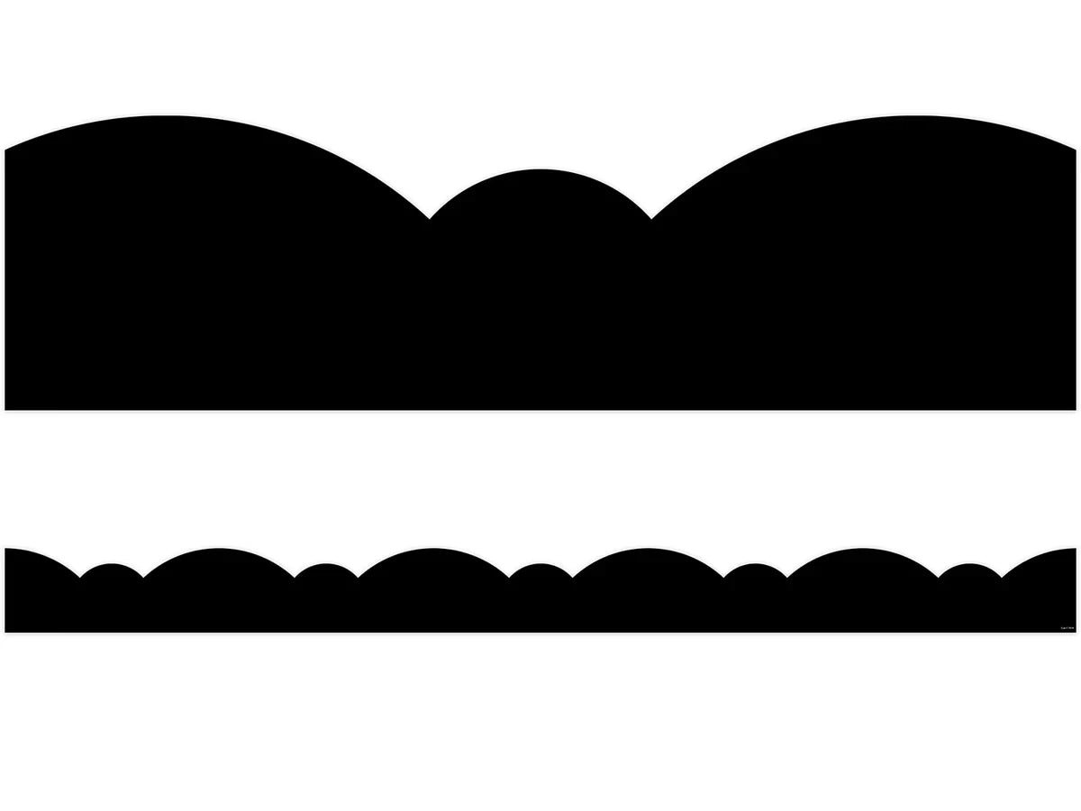 Black Stylish Scalloped Border - US 4182