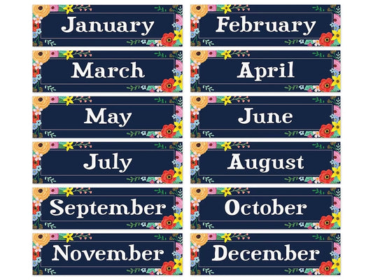 Wildflowers Months of the Year Bulletin Board Set - US 4619