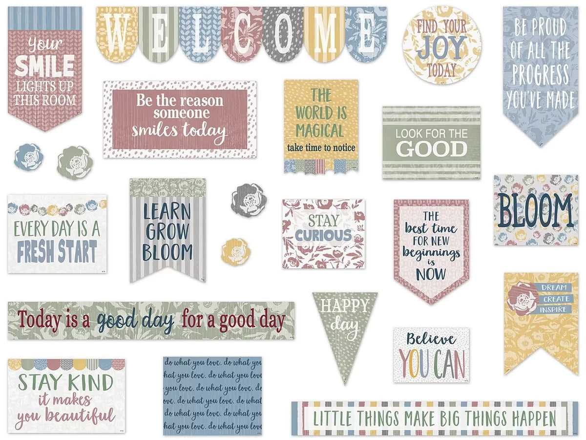 Classroom Cottage Motivational Bulletin Board Set - US 7101