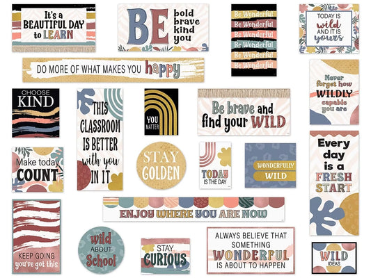 Wonderfully Wild Motivational Bulletin Board Set - US 9520
