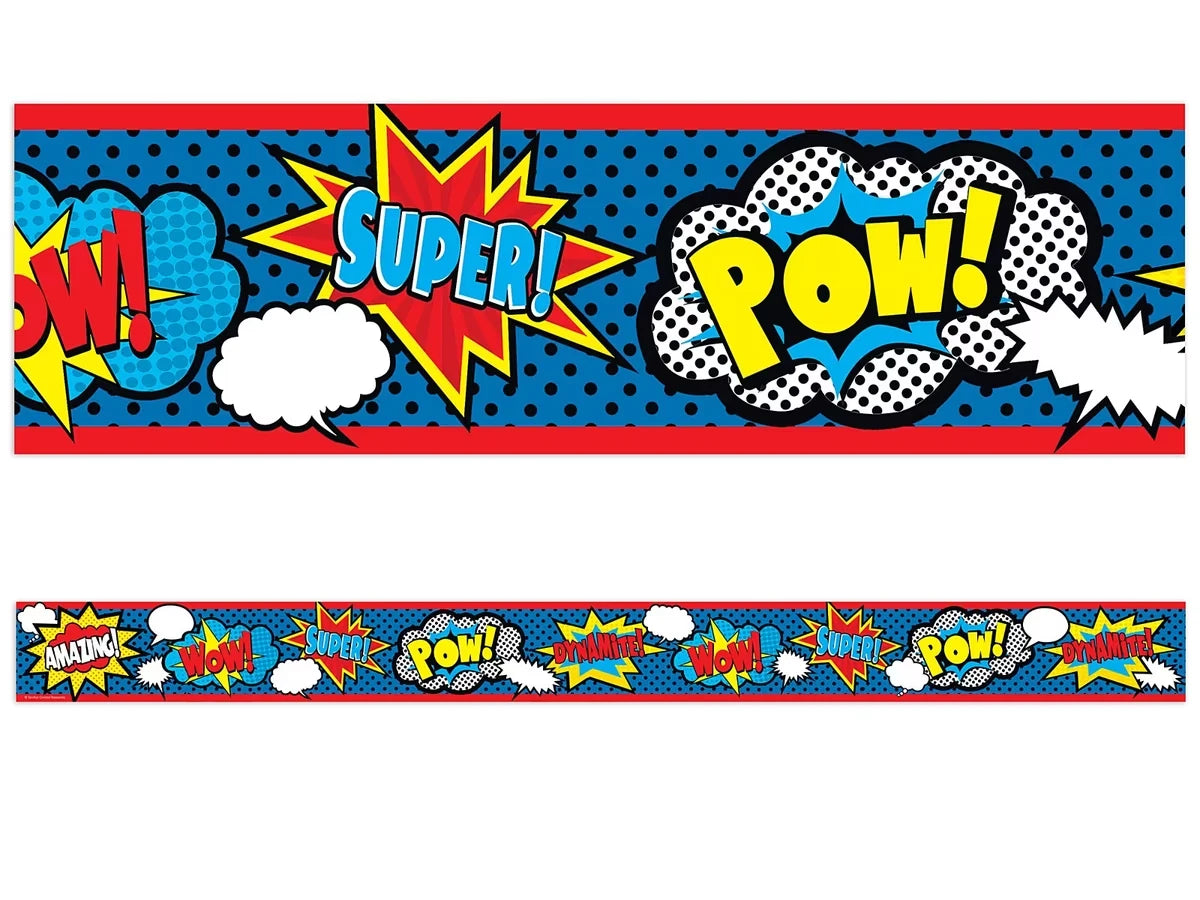 Superhero Word-Burst Border - US 5660