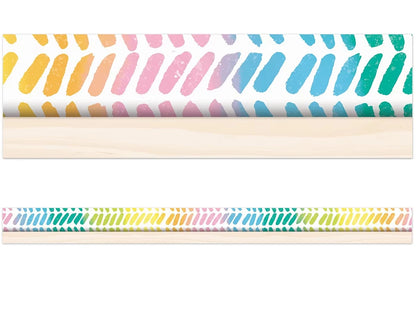 Creatively Inspired Watercolor Chevron Border - US 8962