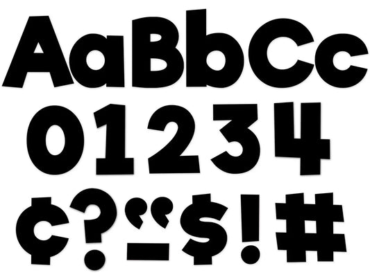 Black 4" Punch-Out Letters - US 6137