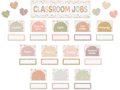 Terrazzo Tones Classroom Jobs Bulletin Board Set - US 5089