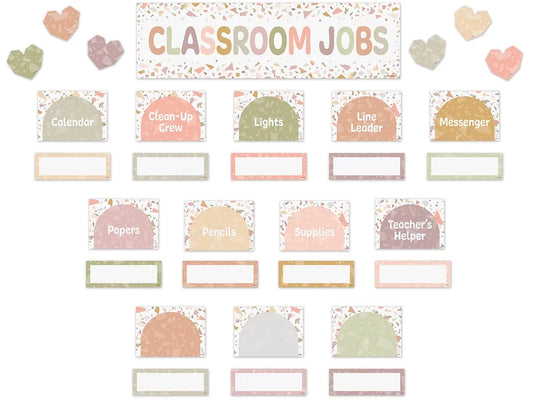 Terrazzo Tones Classroom Jobs Bulletin Board Set - US 5089