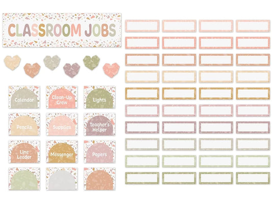 Terrazzo Tones Classroom Jobs Bulletin Board Set - US 5089