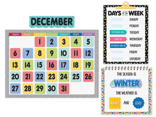 Core Decor Calendar Bulletin Board Set - US 6378