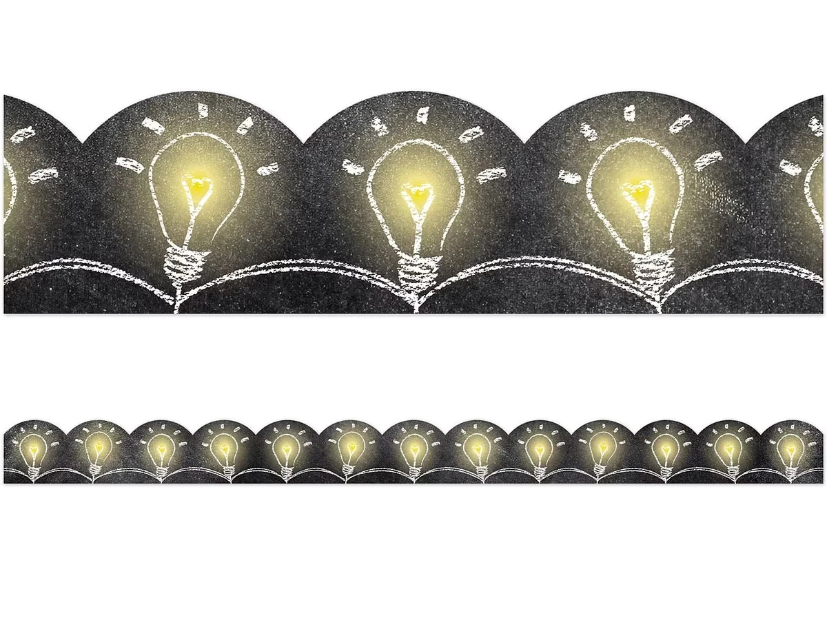 Chalk It Up! Light Bulb Scalloped Border - US 6945