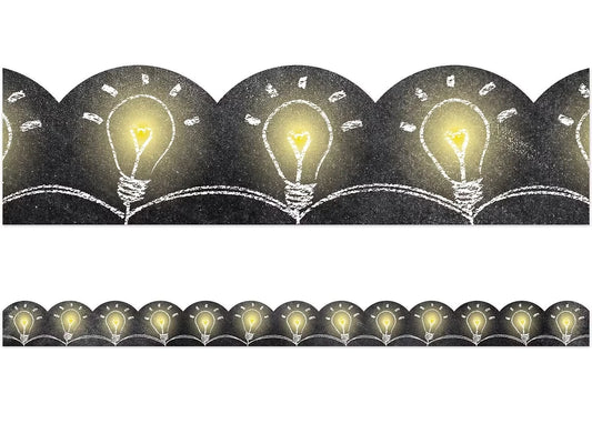 Chalk It Up! Light Bulb Scalloped Border - US 6945