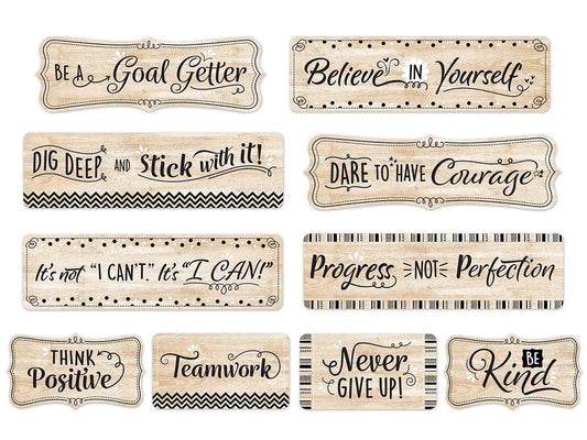 Mindset Matters Wood Bulletin Board Set - US 7352