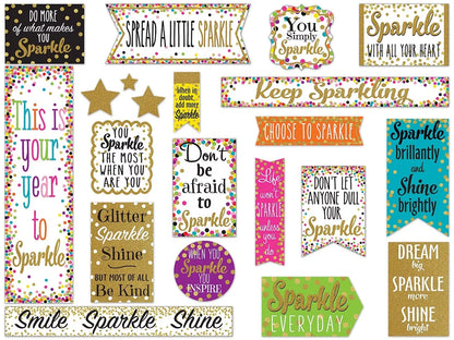 Confetti Sparkle & Shine Bulletin Board Set - US 8854