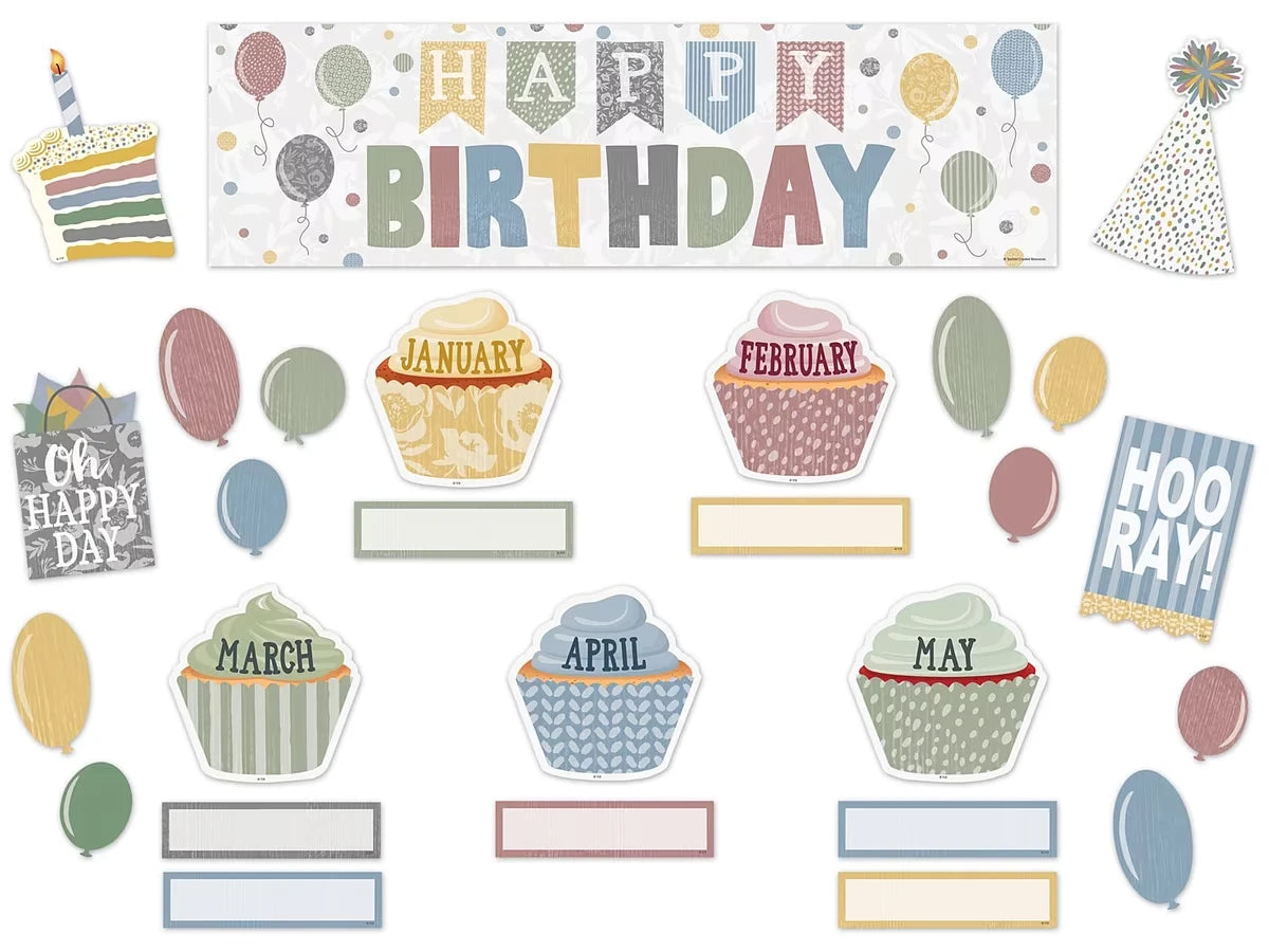Classroom Cottage Birthday Bulletin Board Set - US 7517