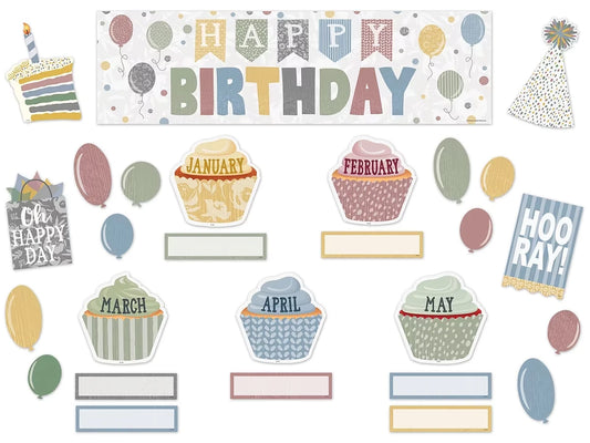 Classroom Cottage Birthday Bulletin Board Set - US 7517