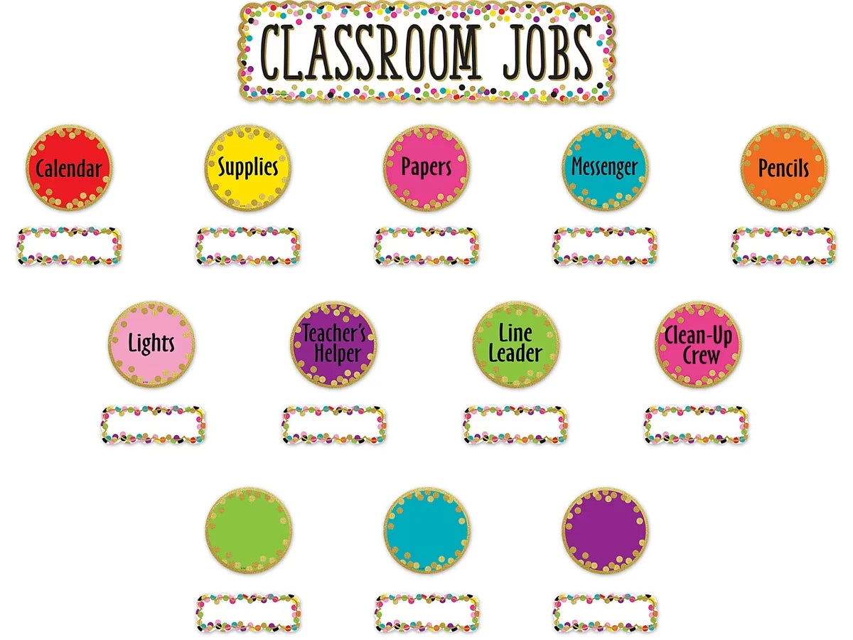 Confetti Classroom Jobs Bulletin Board Set - US 1194