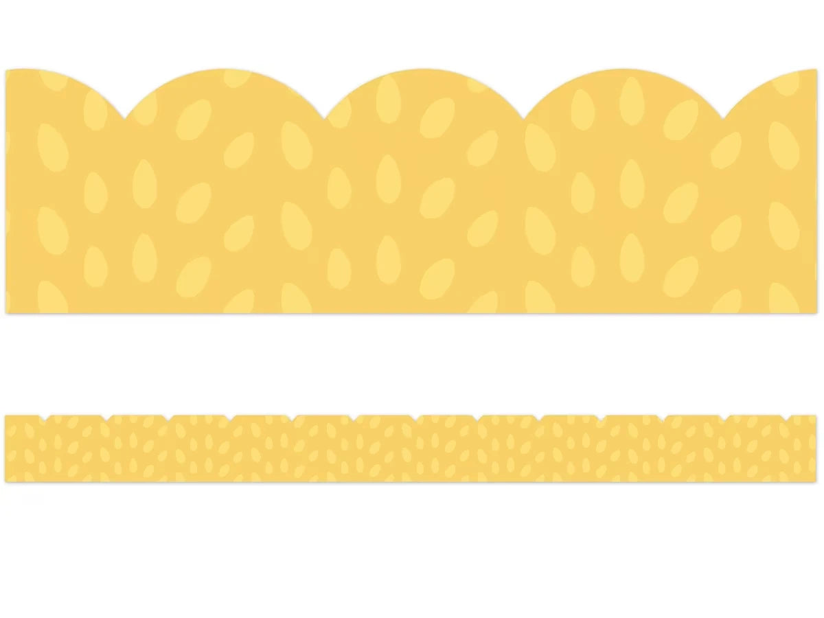 Grow Together Yellow Dot Scalloped Border - US 8606