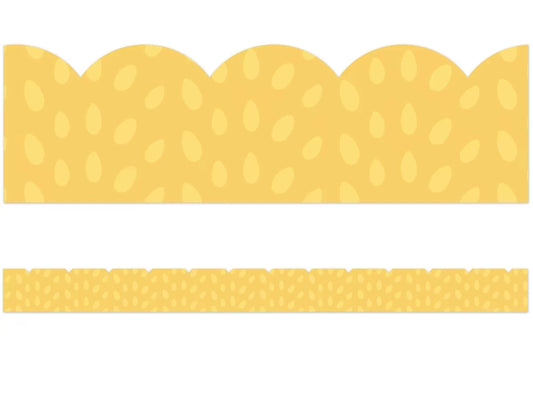 Grow Together Yellow Dot Scalloped Border - US 8606
