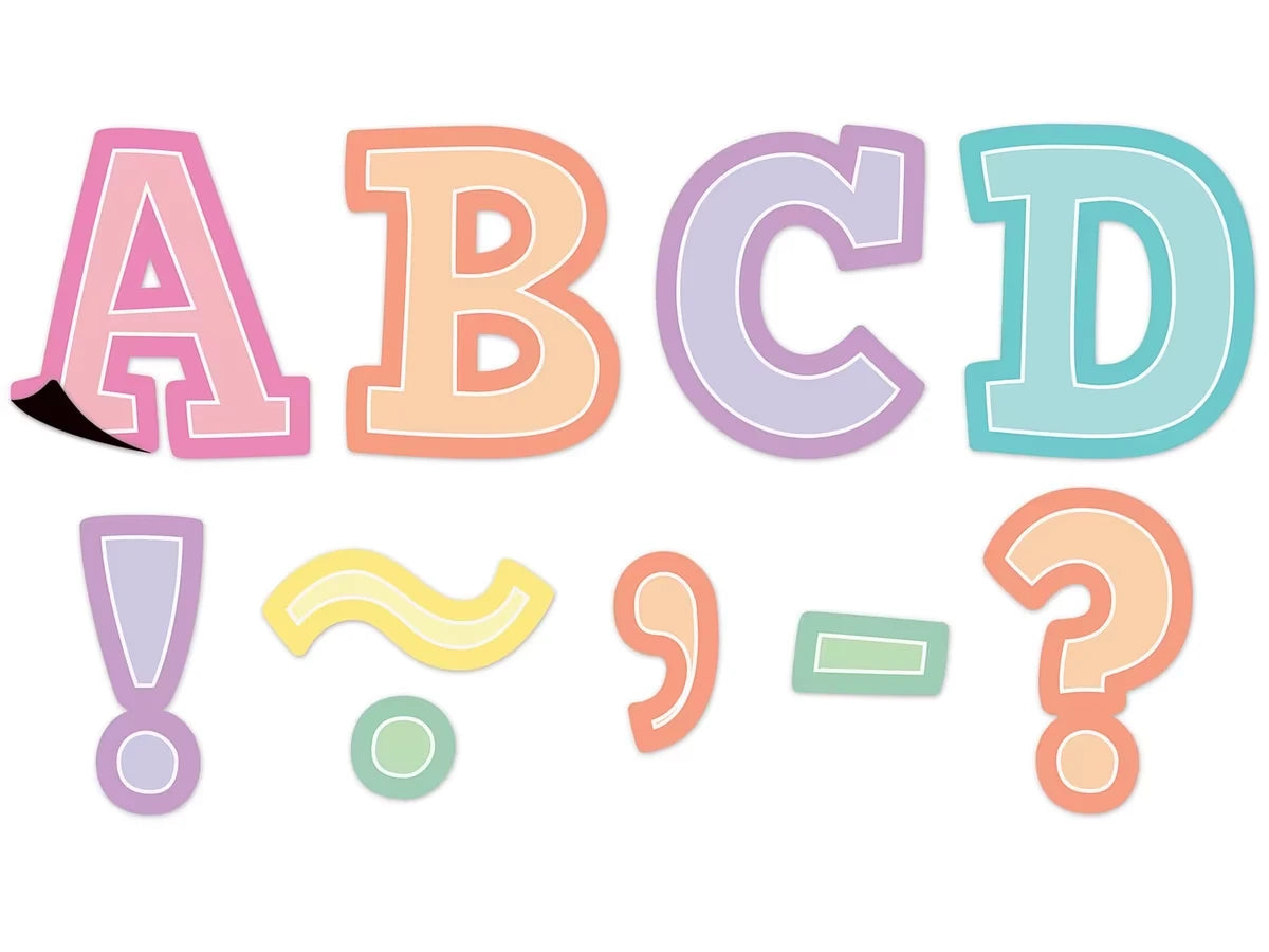 Pastel Pop 3" Magnetic Punch-Out Letters - US 1493
