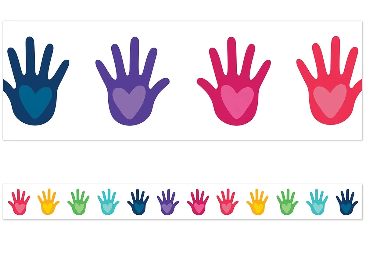 One World Colorful Hands Border - US 8531