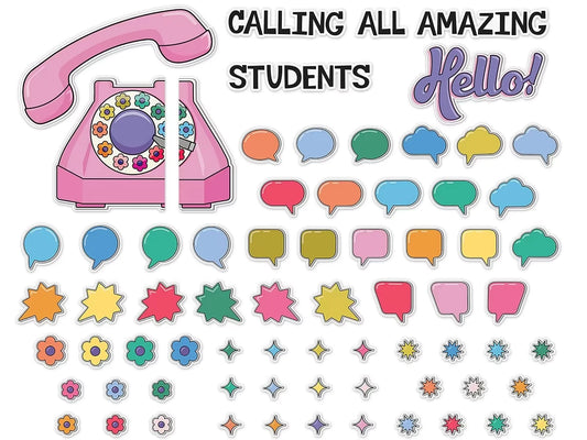 Retro Remix Calling All Amazing Students Bulletin Board Set - US 8509