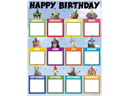 Go Wild Animals Birthday Chart - US 2259
