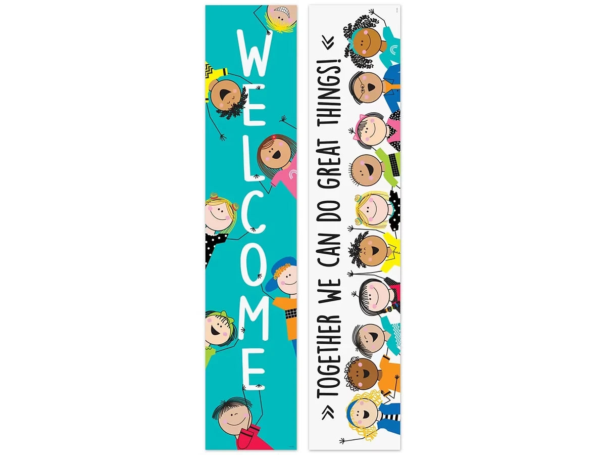 Stick Kids Welcome Double-Sided Banner - US 6873