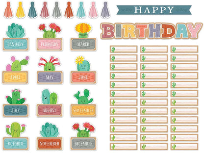 Happy Cactus Crew Birthday Bulletin Board Set - US 6696