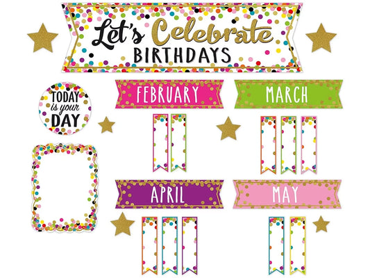 Confetti Birthday Bulletin Board Set - US 9305