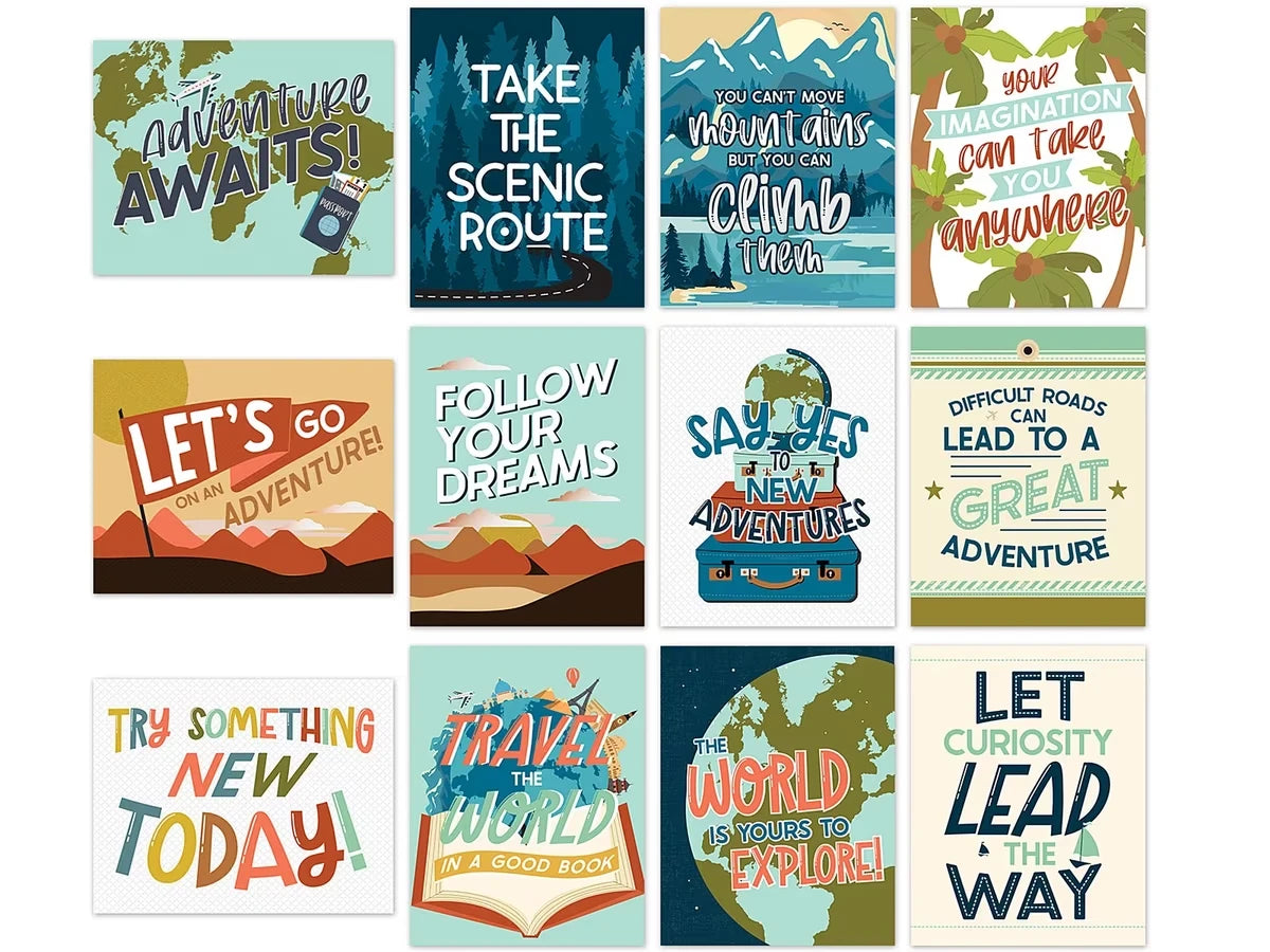 Let’s Explore Motivational Mini Poster Pack - US 7322