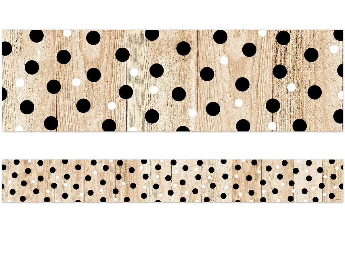 Polka Dots Wood Border - US 8550