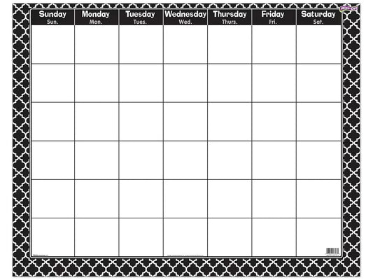 Moroccan Print Write & Wipe Classroom Calendar - US 7945