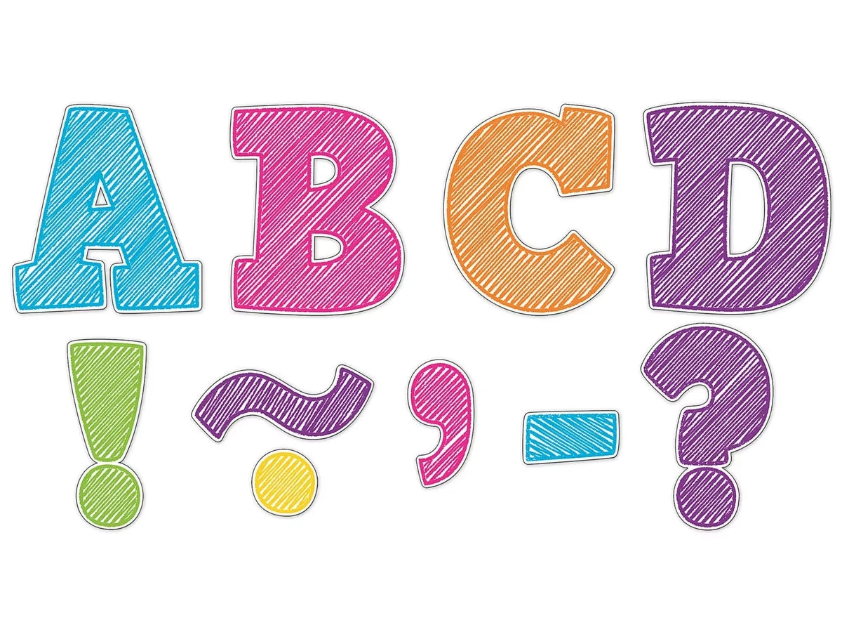 Scribble 3" Magnetic Punch-Out Letters - US 4122