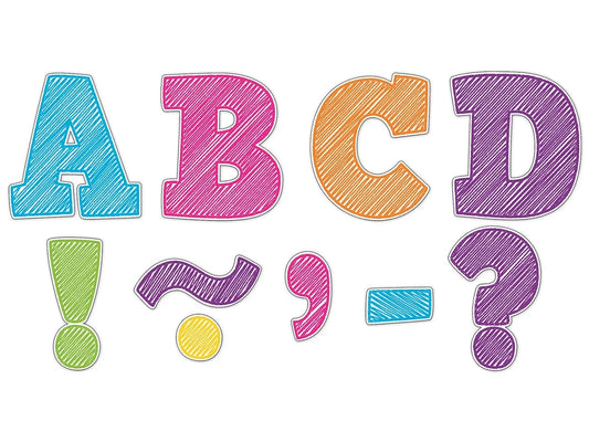 Scribble 3" Magnetic Punch-Out Letters - US 4122