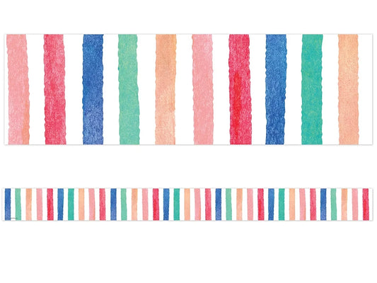 Watercolor Striped Border - US 6901
