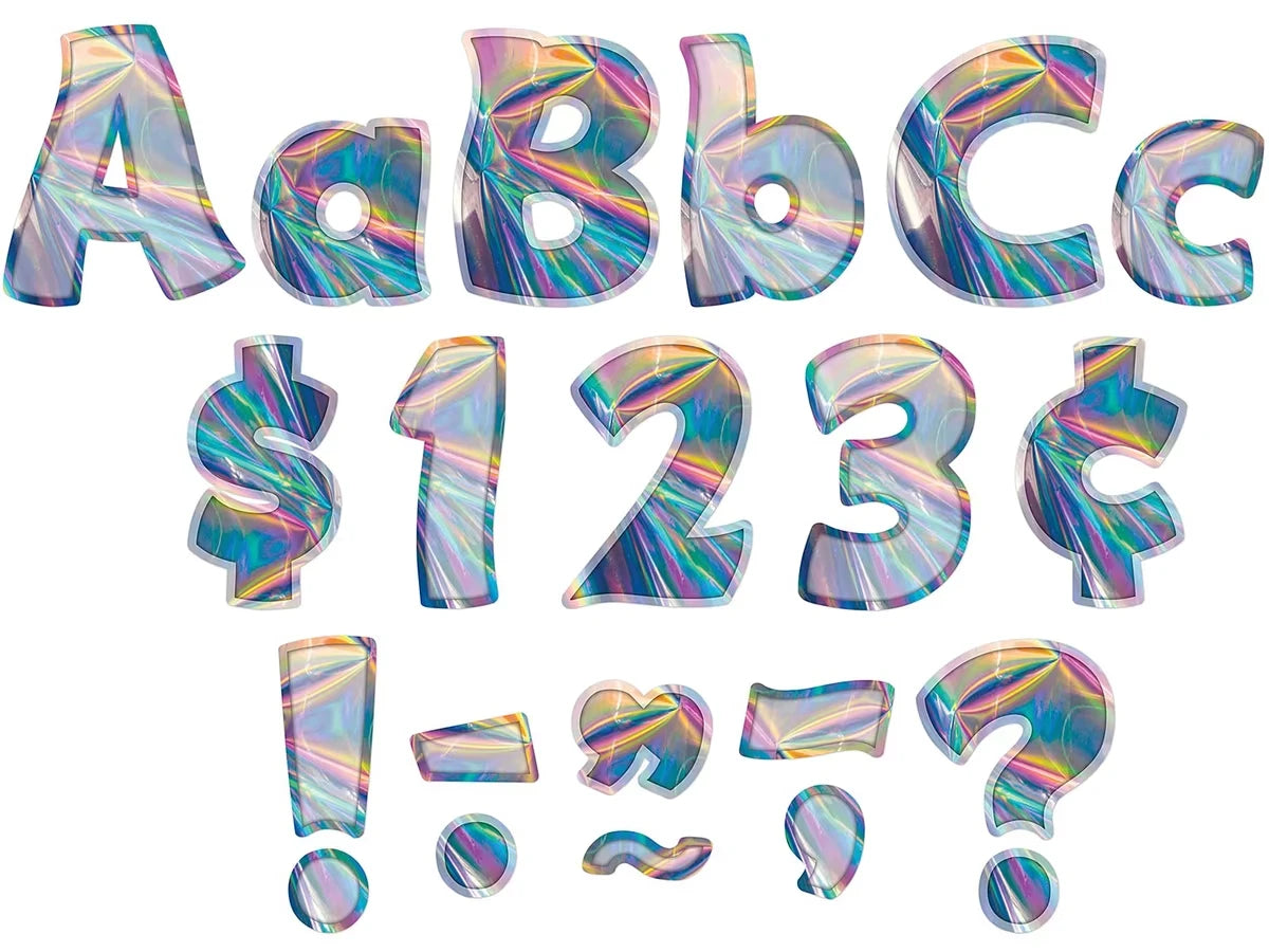 Iridescent 4" Punch-Out Letters - US 2759