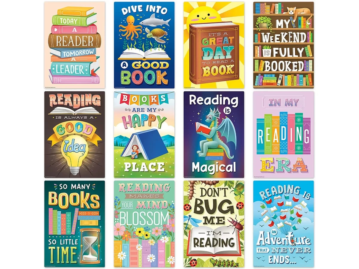 Reading Is Fun Small Motivational Poster Pack - US 2477