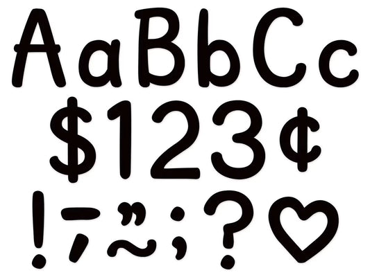 Classic Black 4" Punch-Out Letters - US 6638