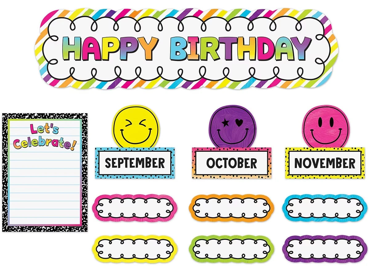 Brights 4Ever Birthday Bulletin Board Set - US 8335