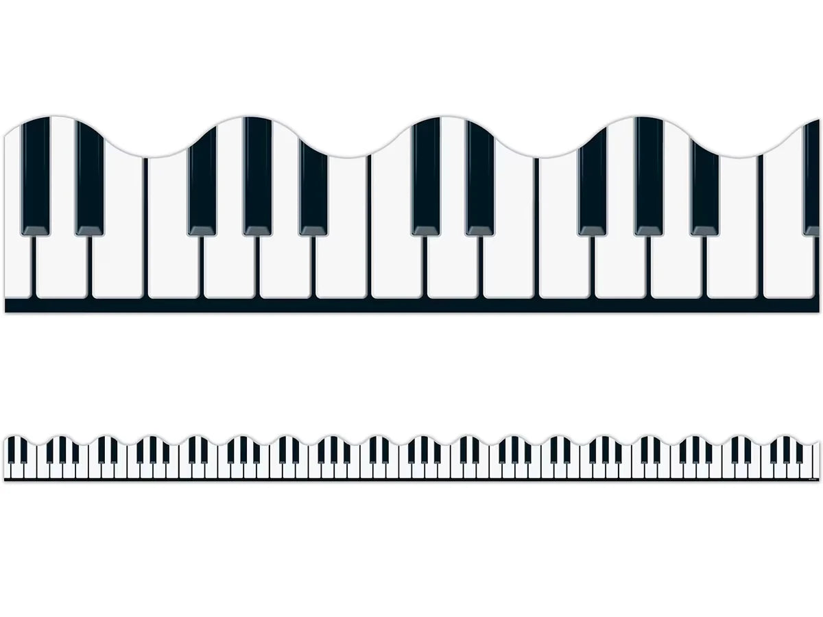 Musical Keyboard Scalloped Border - US 7265