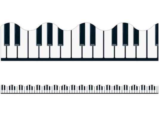 Musical Keyboard Scalloped Border - US 7265