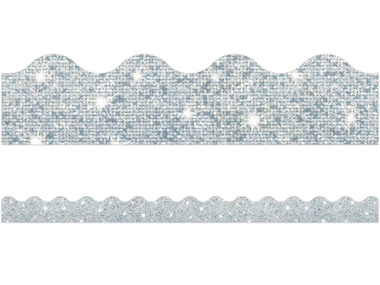 Silver Sparkle Scalloped Border - US 6089