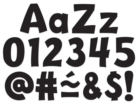 Black Playful 4" Punch-Out Letters - US 2371