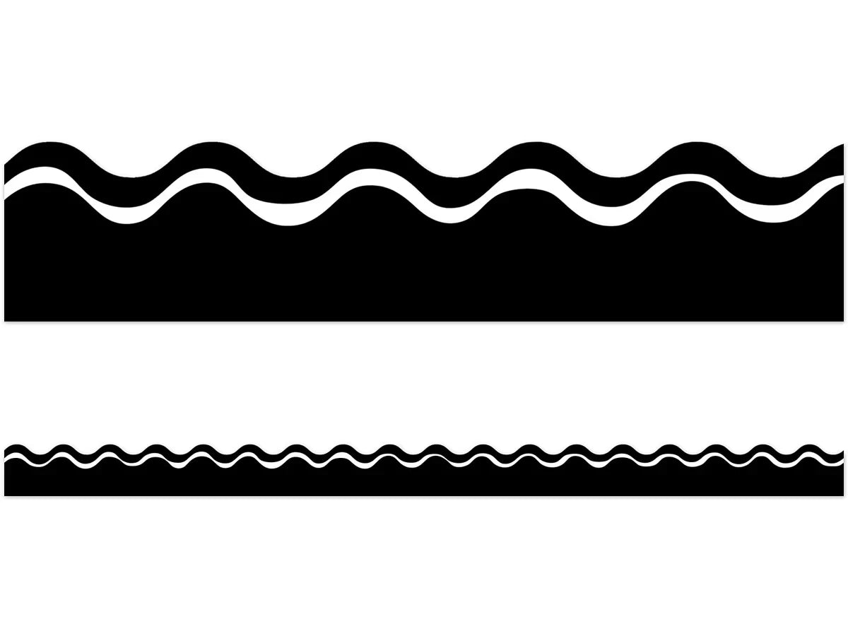 Black & White Double-Sided Scalloped Border - US 9689