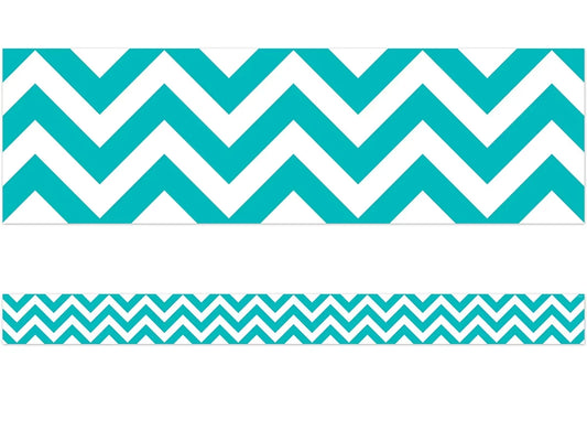 Turquoise Chevron Border - US 4349