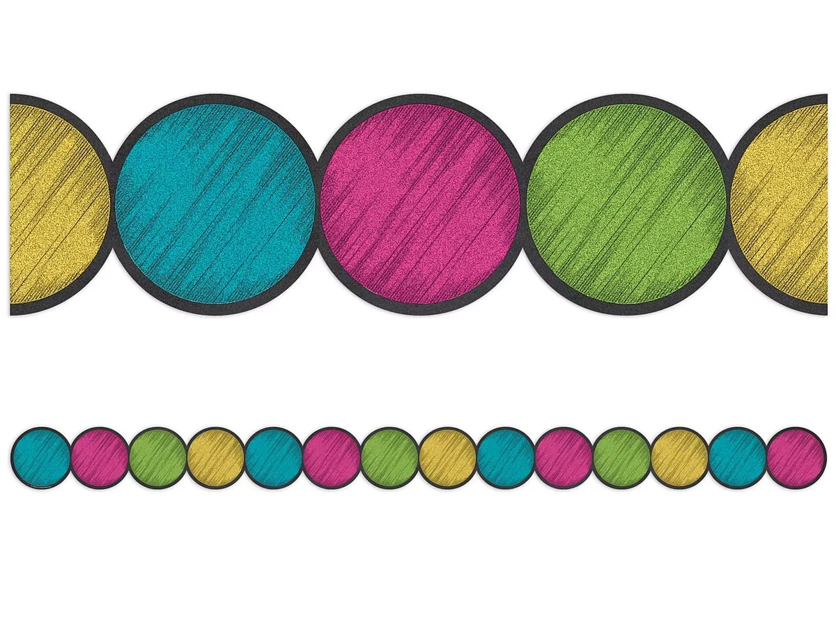 Chalkboard Brights Circle Border - US 2366