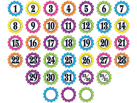 Polka Dot Calendar Mini Accents - US 1390